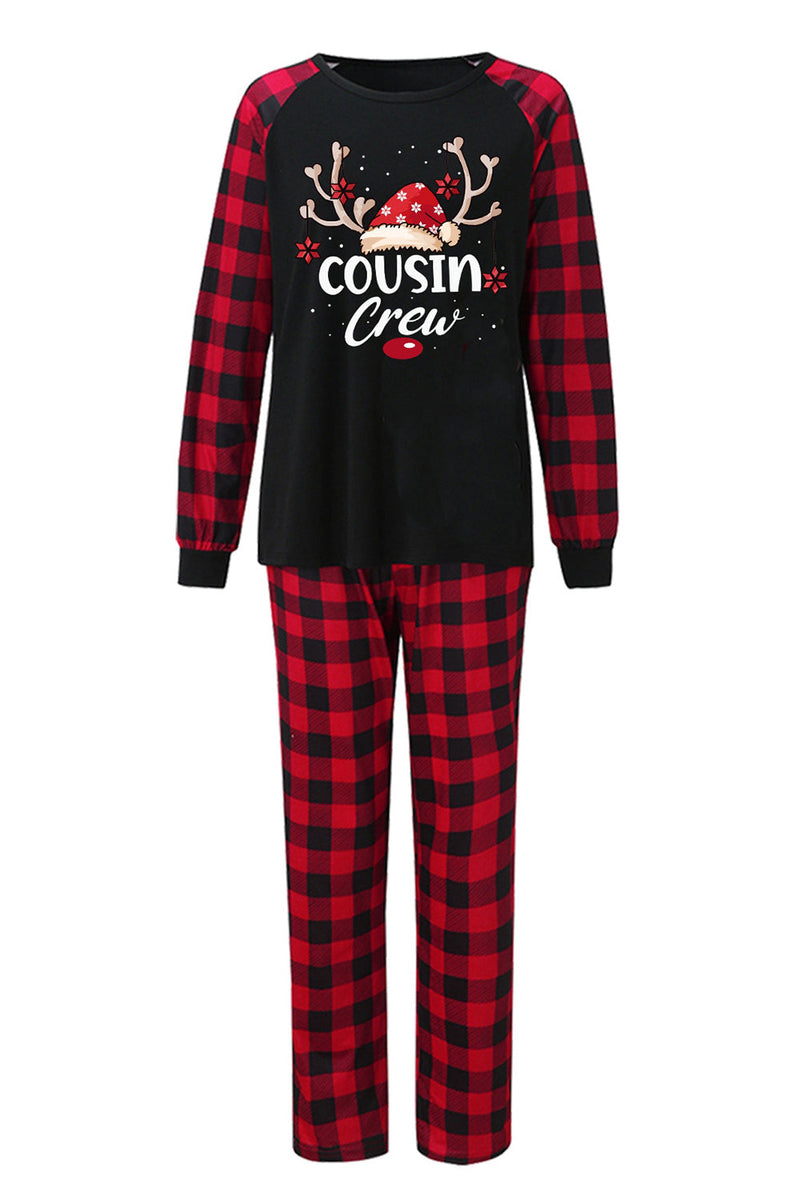 Load image into Gallery viewer, Print Family Christmas Pajamas with Red Plaid