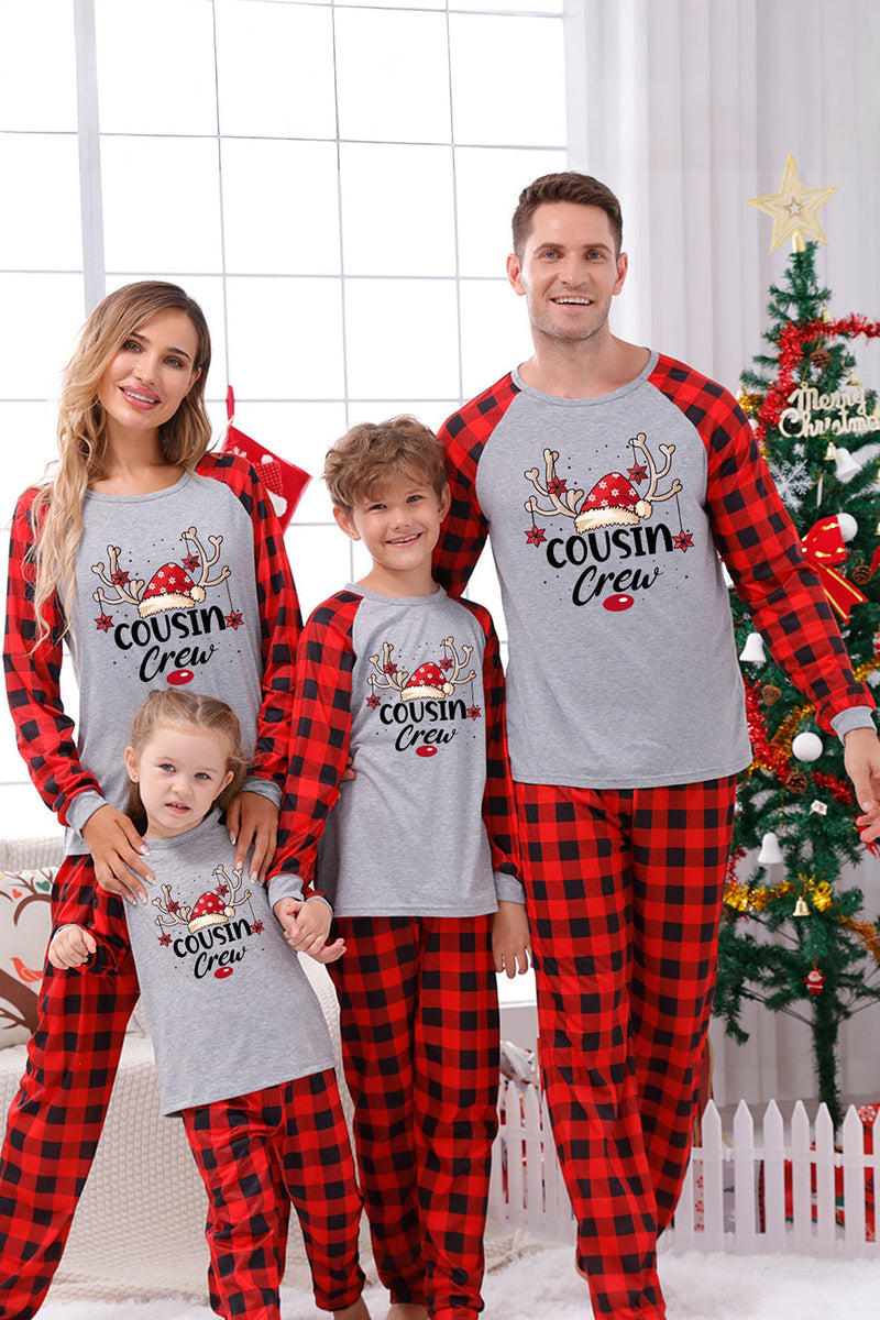 Load image into Gallery viewer, Print Family Christmas Pajamas with Red Plaid