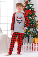 Load image into Gallery viewer, Print Family Christmas Pajamas with Red Plaid