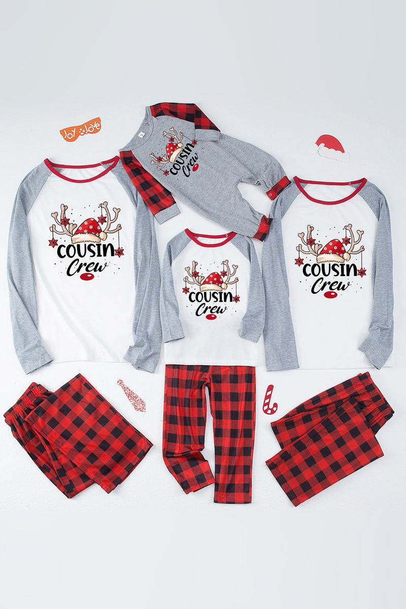 Load image into Gallery viewer, Plaid Christmas Matching Family Print Pajamas
