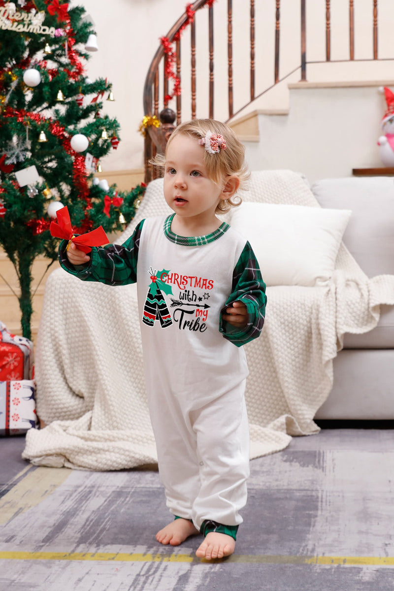 Load image into Gallery viewer, Green Family Matching Christmas Pajamas with Dog