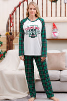 Load image into Gallery viewer, Green Family Matching Christmas Pajamas with Dog