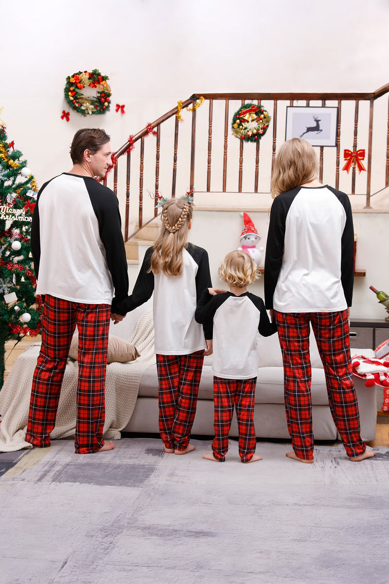 Load image into Gallery viewer, Long Sleeves Plaid Family Christmas Pajamas