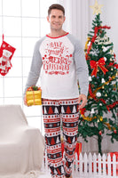 Load image into Gallery viewer, Print Grey Long Sleeves Matching Family Christmas Pajamas
