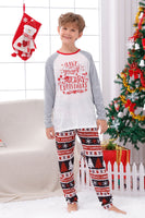 Load image into Gallery viewer, Print Grey Long Sleeves Matching Family Christmas Pajamas