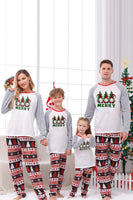 Load image into Gallery viewer, Print Grey Long Sleeves Matching Family Christmas Pajamas