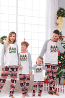 Load image into Gallery viewer, Print Grey Long Sleeves Matching Family Christmas Pajamas