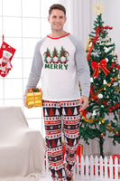 Load image into Gallery viewer, Print Grey Long Sleeves Matching Family Christmas Pajamas