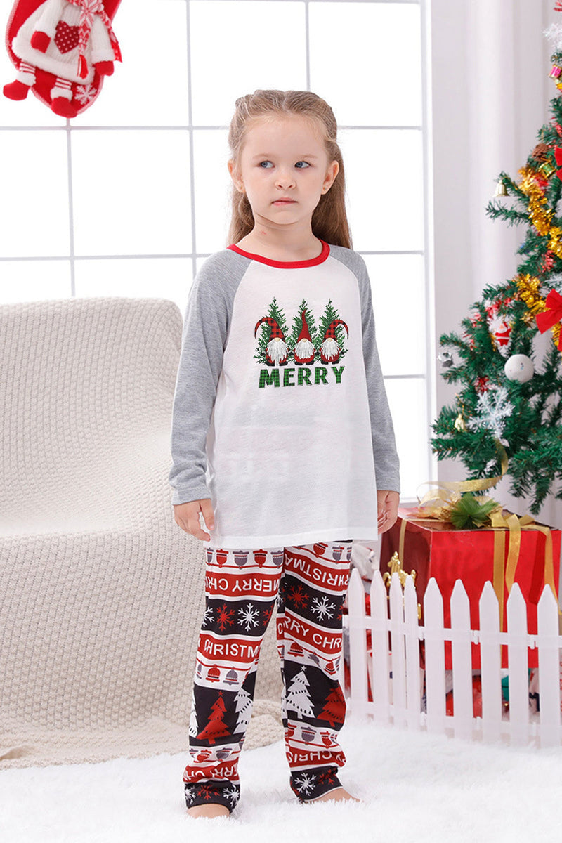 Load image into Gallery viewer, Print Grey Long Sleeves Matching Family Christmas Pajamas
