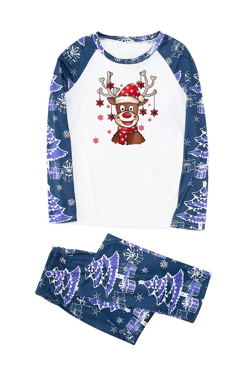 Load image into Gallery viewer, Blue Print Long Sleeves Family Christmas Pajamas
