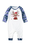 Load image into Gallery viewer, Blue Print Long Sleeves Family Christmas Pajamas