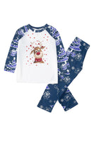 Load image into Gallery viewer, Blue Print Long Sleeves Family Christmas Pajamas