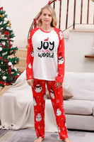Load image into Gallery viewer, Snowman Print Red Christmas Matching Family Pajamas