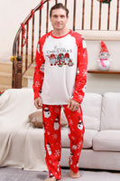 Load image into Gallery viewer, Snowman Print Red Christmas Matching Family Pajamas