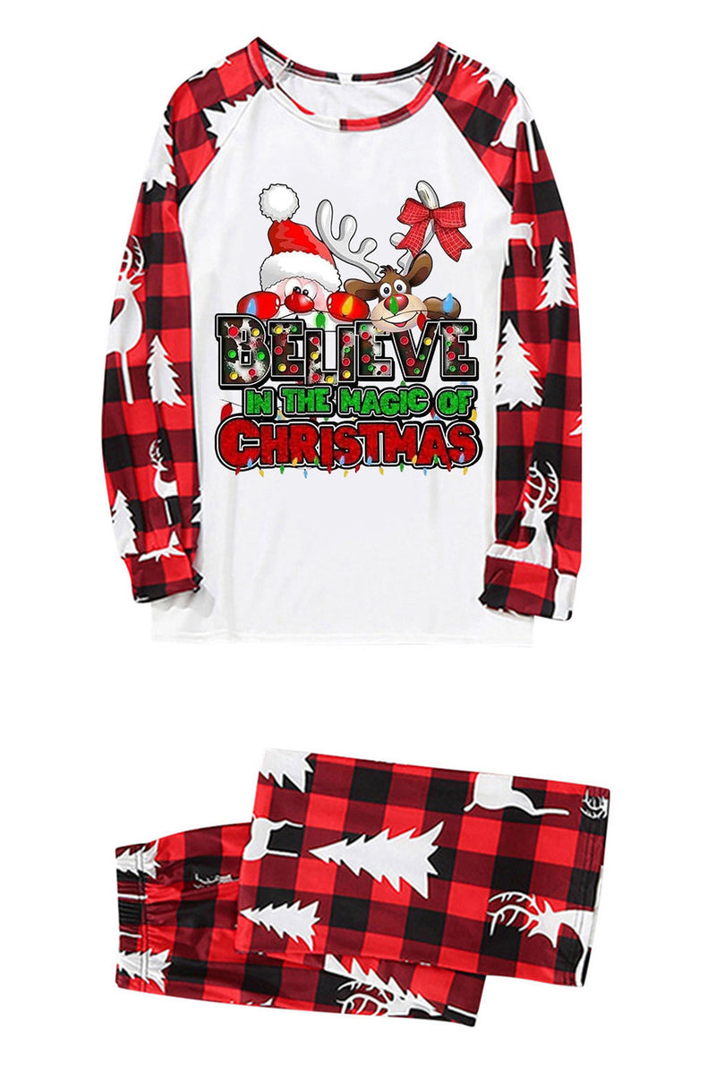 Load image into Gallery viewer, Print Red Plaid Christmas Family Matching Pajama Sets