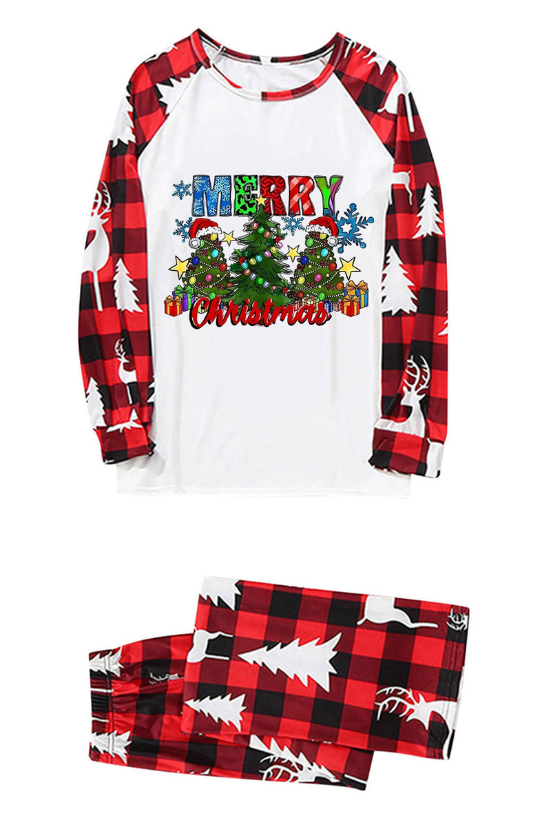 Load image into Gallery viewer, Print Red Plaid Christmas Family Matching Pajama Sets