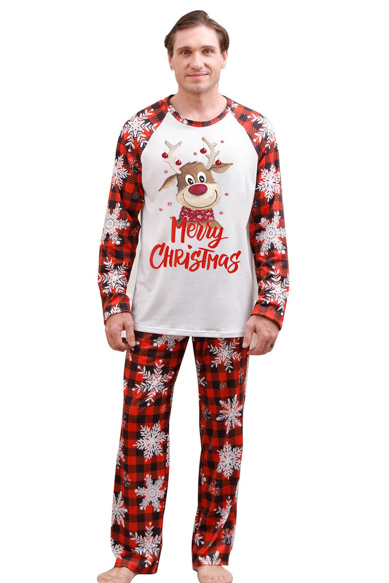 Load image into Gallery viewer, Christmas Red Print Family Pajamas Sets