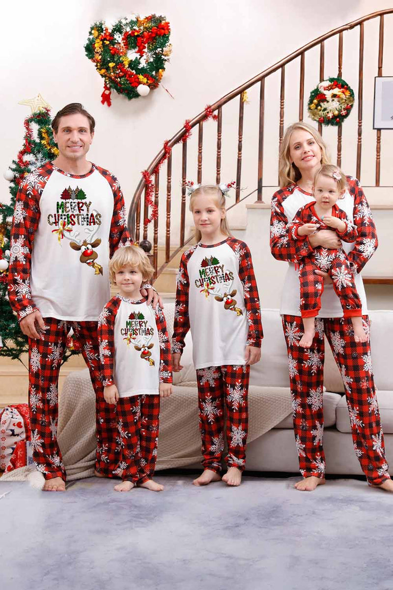 Load image into Gallery viewer, Christmas Red Print Family Pajamas Sets