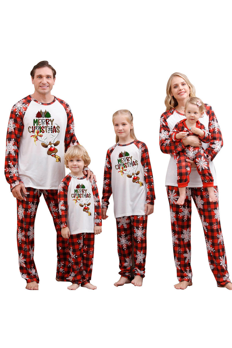 Load image into Gallery viewer, Christmas Red Print Family Pajamas Sets