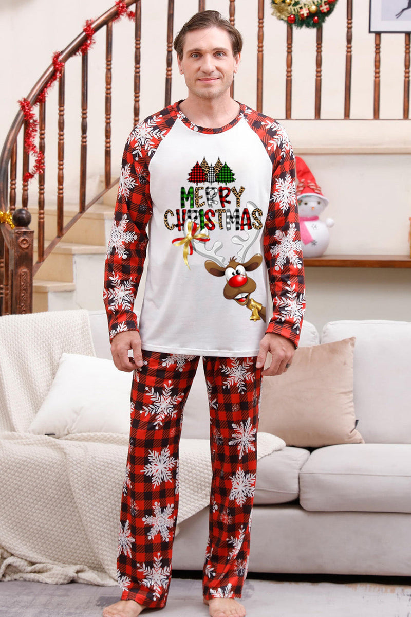 Load image into Gallery viewer, Christmas Red Print Family Pajamas Sets