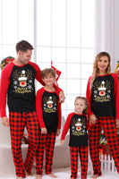 Load image into Gallery viewer, Red Plaid Christmas Fmaily Print Pajamas Sets with Dog