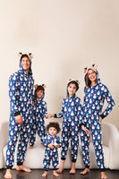 Load image into Gallery viewer, Snowman Print Blue Family Matching Christmas One Piece Pajamas