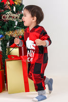 Load image into Gallery viewer, Christmas Family Red Grid Bear Print Pajamas Set