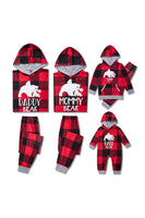 Load image into Gallery viewer, Christmas Family Red Grid Bear Print Pajamas Set