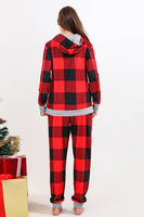 Load image into Gallery viewer, Christmas Family Red Grid Bear Print Pajamas Set