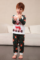 Load image into Gallery viewer, Dark Green Deer Christmas Family Pajamas Set