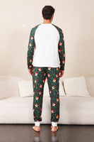 Load image into Gallery viewer, Dark Green Deer Christmas Family Pajamas Set