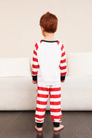 Load image into Gallery viewer, Red Stripes Snowmen Christmas Family Pajamas Set