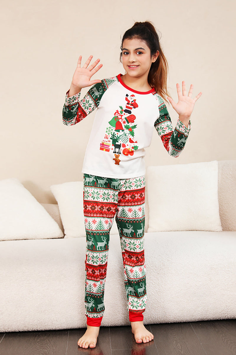 Load image into Gallery viewer, Red Green Family Christmas Tree Pajamas Set