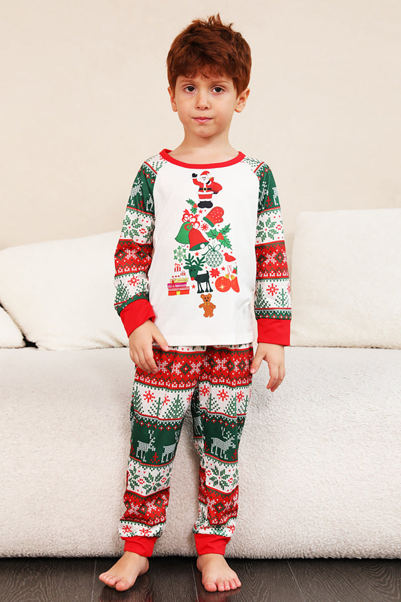 Load image into Gallery viewer, Red Green Family Christmas Tree Pajamas Set