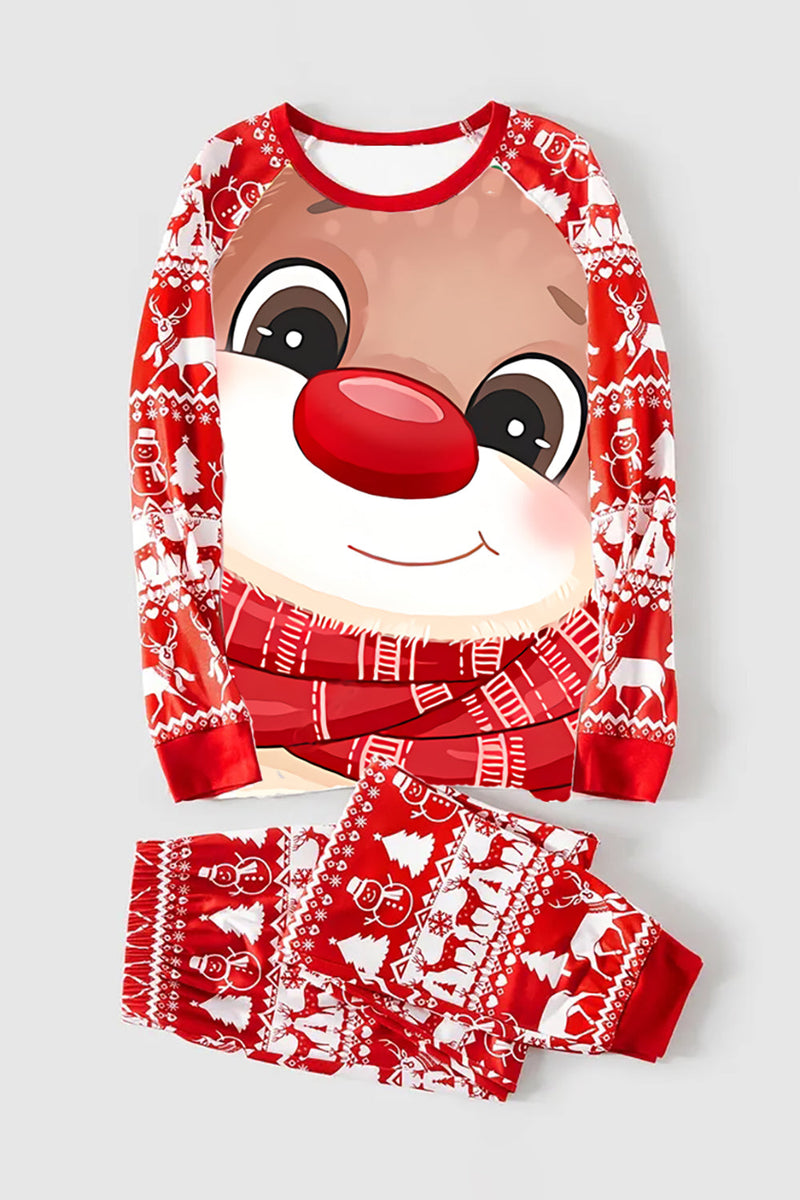 Load image into Gallery viewer, Red Deer Print Christmas Family Matching Pajamas Set