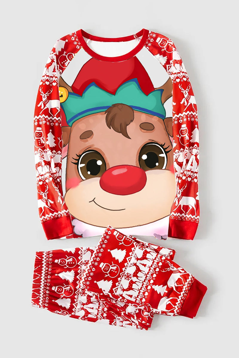 Load image into Gallery viewer, Red Deer Print Christmas Family Matching Pajamas Set