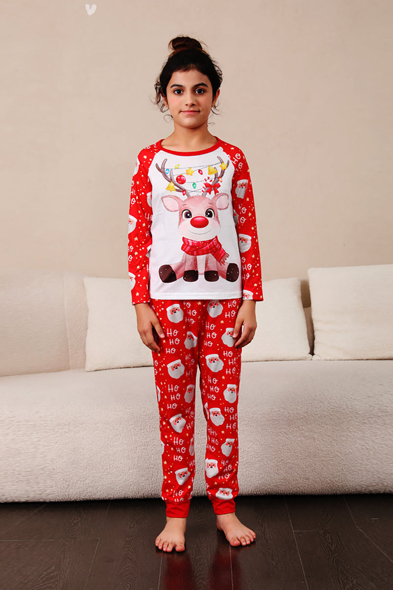 Load image into Gallery viewer, Red Deer Print Family Christmas Pajamas