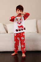Load image into Gallery viewer, Red Deer Print Family Christmas Pajamas