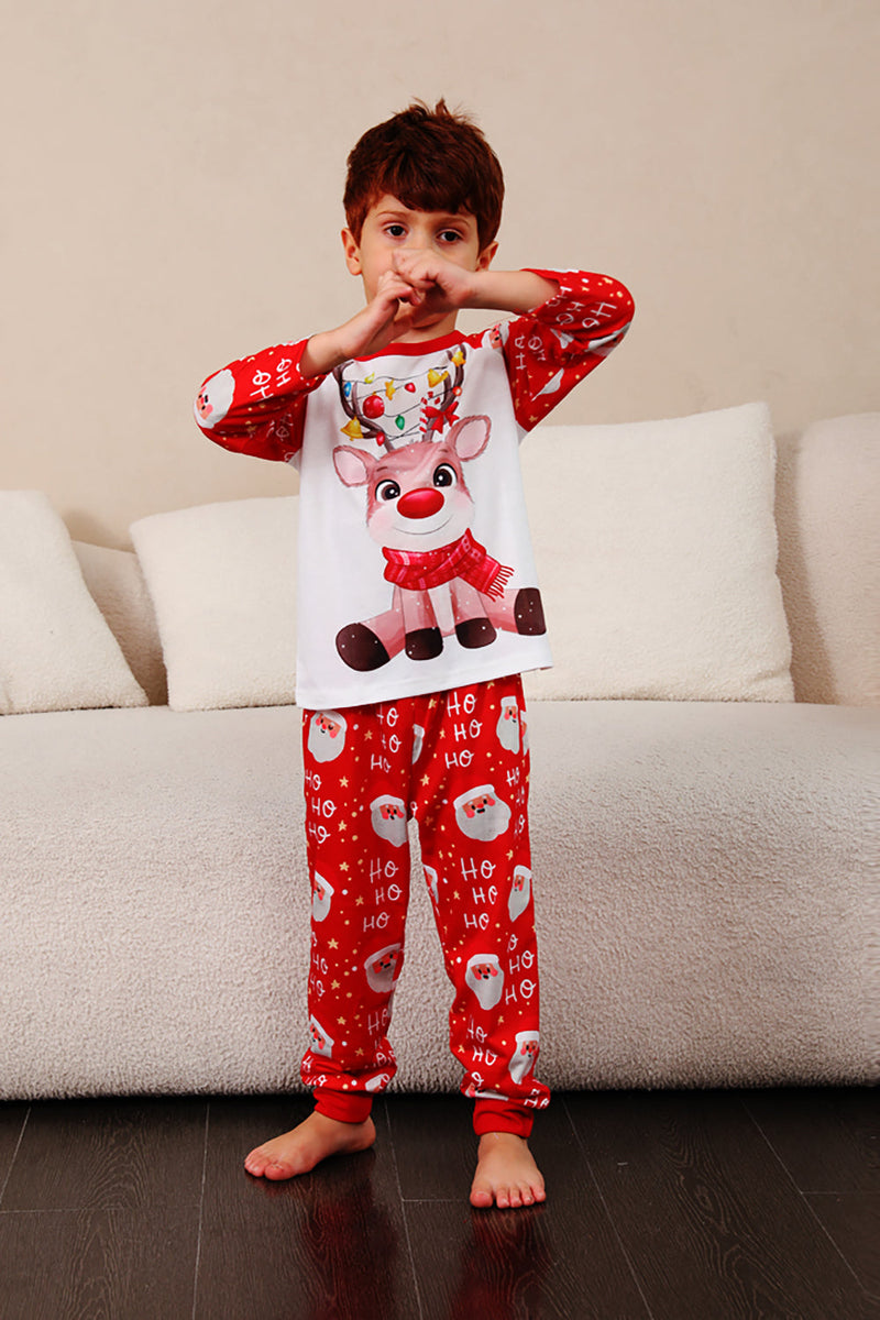 Load image into Gallery viewer, Red Deer Print Family Christmas Pajamas