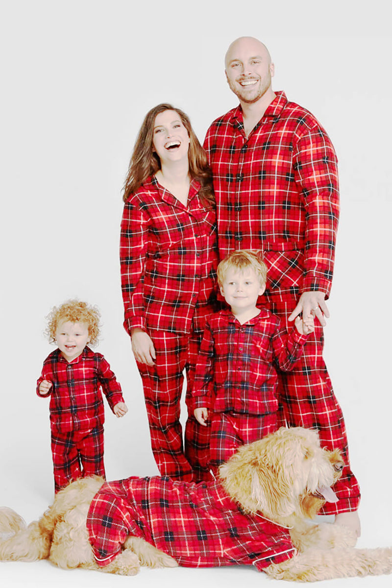 Load image into Gallery viewer, Red Plaid Family Christmas Pajamas