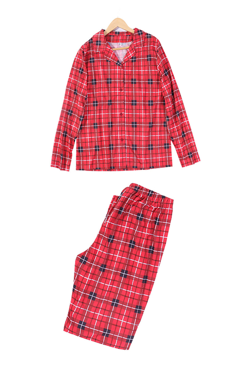 Load image into Gallery viewer, Red Plaid Family Christmas Pajamas