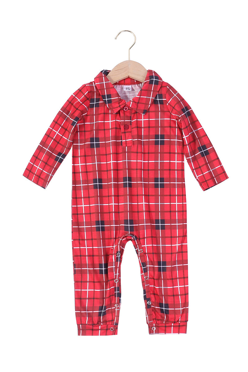 Load image into Gallery viewer, Red Plaid Family Christmas Pajamas