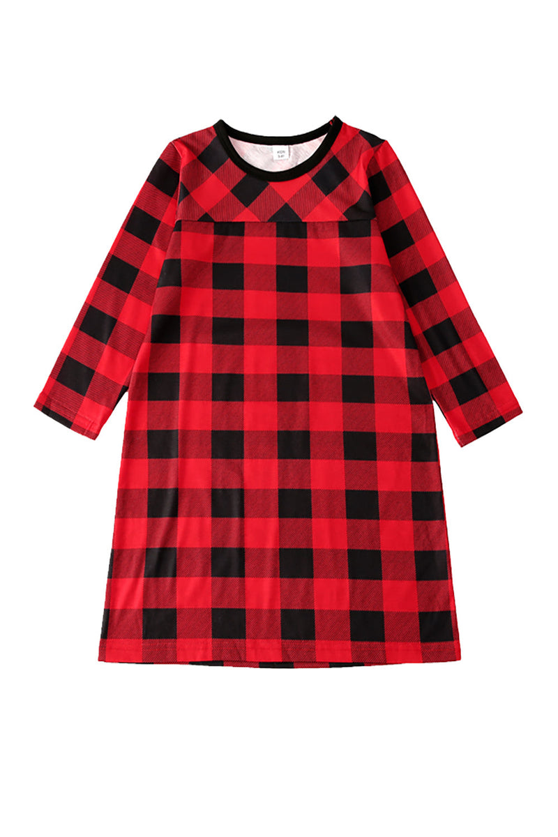 Load image into Gallery viewer, Red Plaid Christmas Family Matching 2 Pieces Pajamas Set
