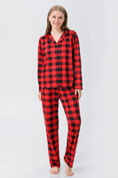 Load image into Gallery viewer, Red Plaid Christmas Family Matching 2 Pieces Pajamas Set