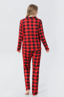 Load image into Gallery viewer, Red Plaid Christmas Family Matching 2 Pieces Pajamas Set