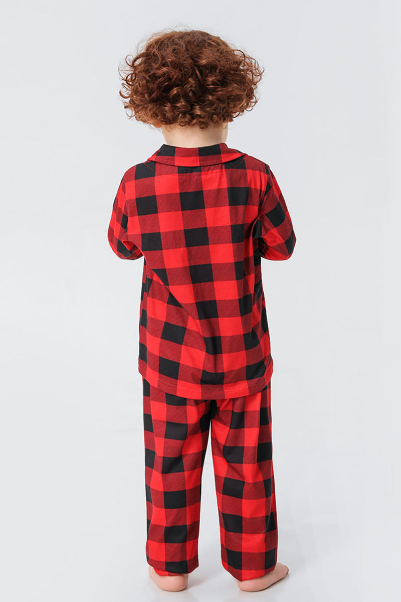 Load image into Gallery viewer, Red Plaid Christmas Family Matching 2 Pieces Pajamas Set