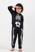 Load image into Gallery viewer, Family Cozy Skeleton Black Print Zip Up Hoodie Onesie