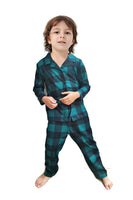 Load image into Gallery viewer, Dark Green Plaid Christmas Family Matching 2 Pieces Pajamas Set