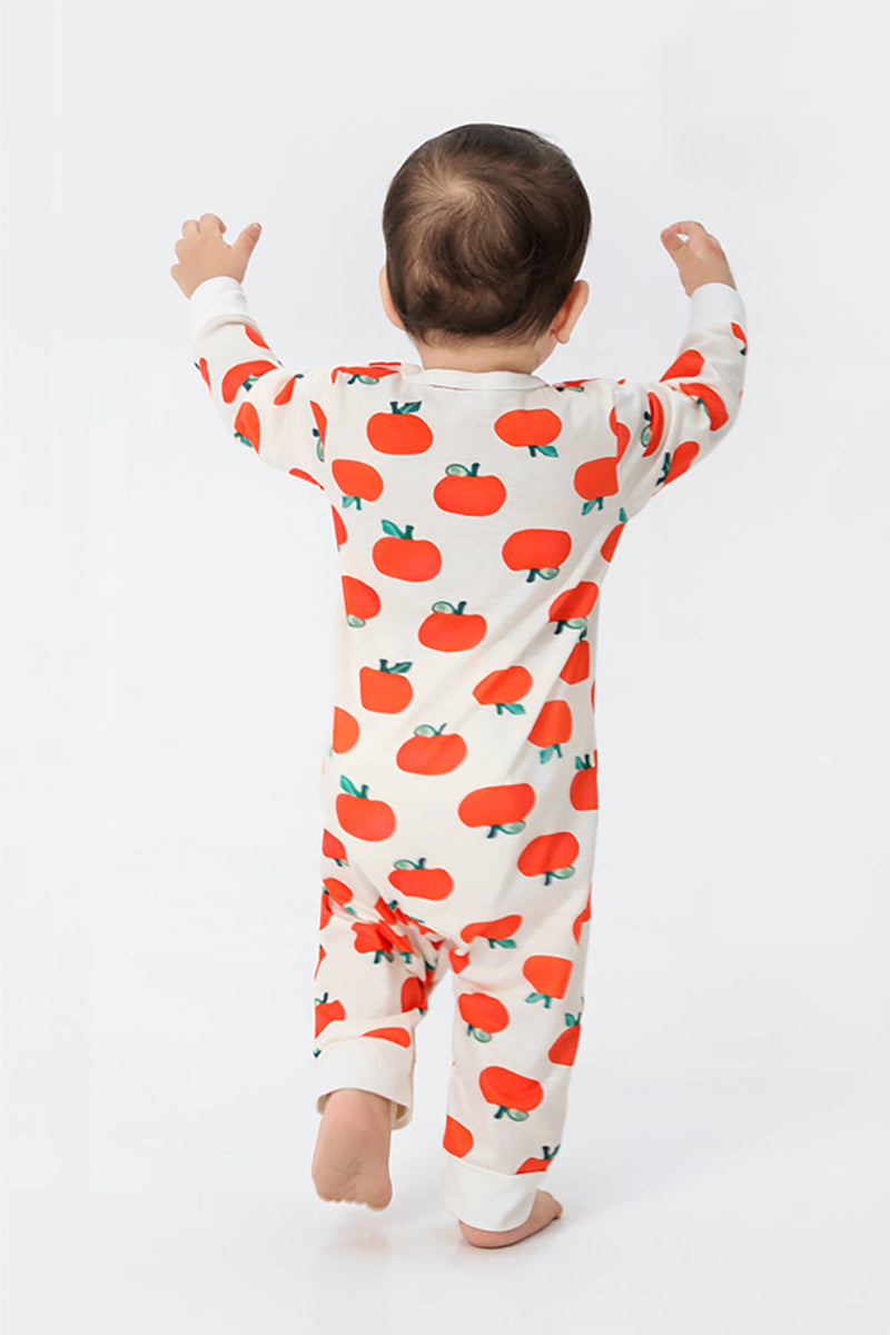 Load image into Gallery viewer, Orange Print Christmas Family Matching Pajamas Set