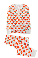 Load image into Gallery viewer, Orange Print Christmas Family Matching Pajamas Set